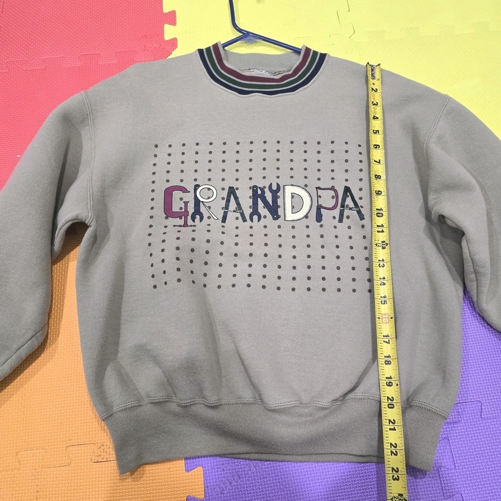 Vintage 90s Jerzees Super Sweats "Grandpa" Graphic Print Sweatshirt -‎ Women's S